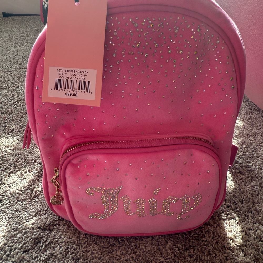 Juicy Couture Pink Let it shine mini backpack